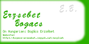 erzsebet bogacs business card